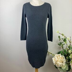 TARGET Rib knit dress | charcoal grey | body fitting | M | ribbed sweater | Moss